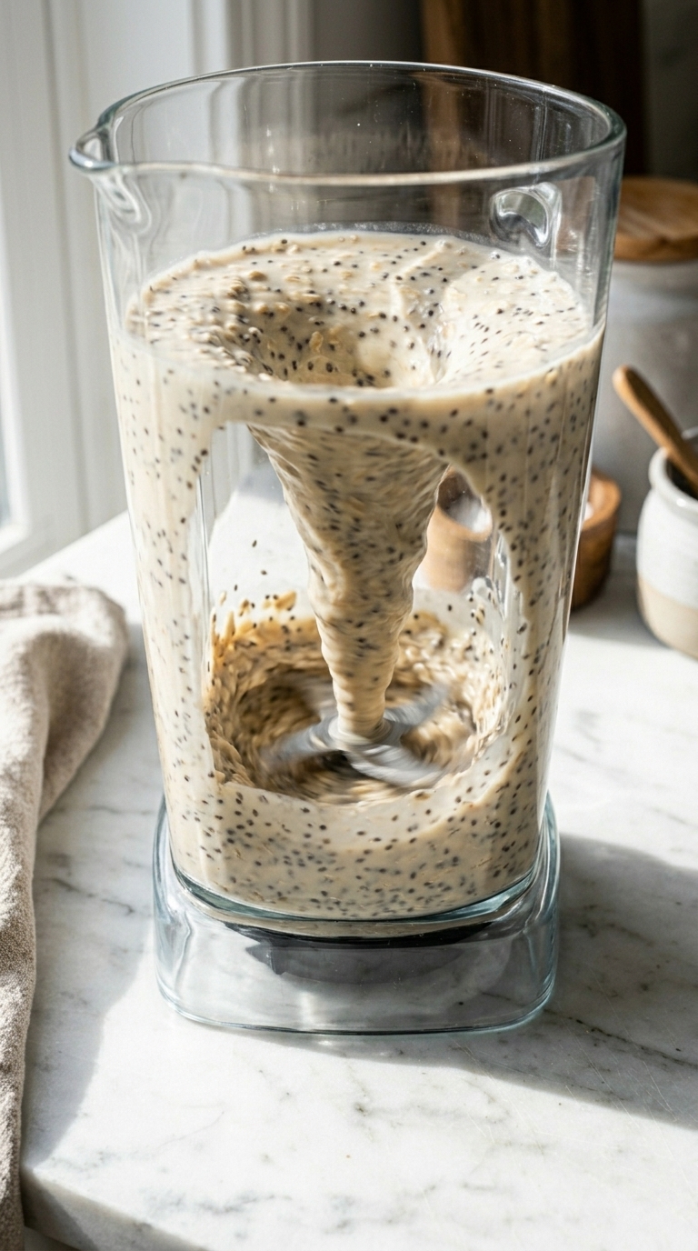 Blending the batter