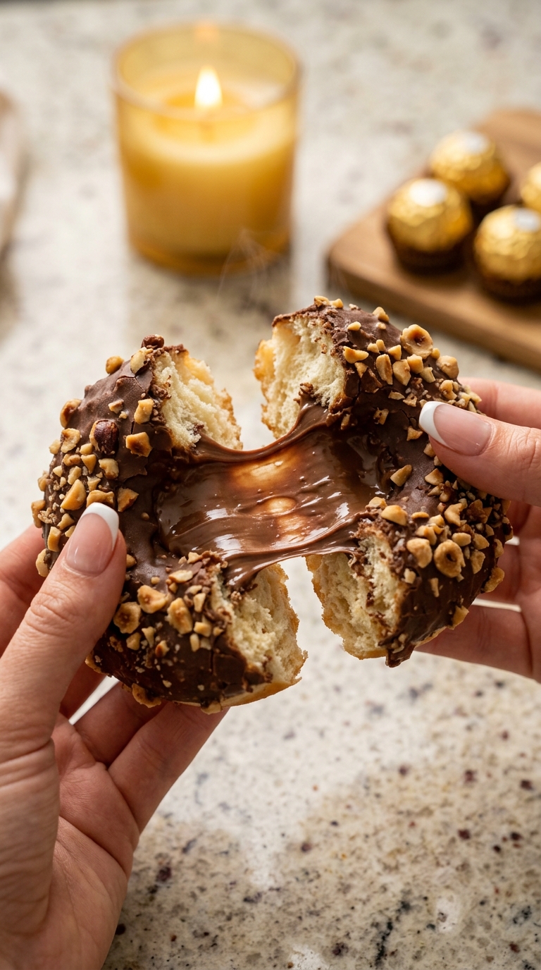 hands breaking donut 202604261232