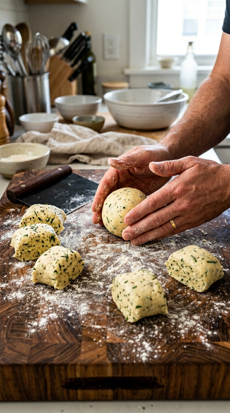 Shaping potato dough