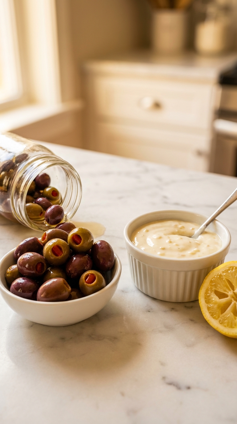 Olives and garlic aioli