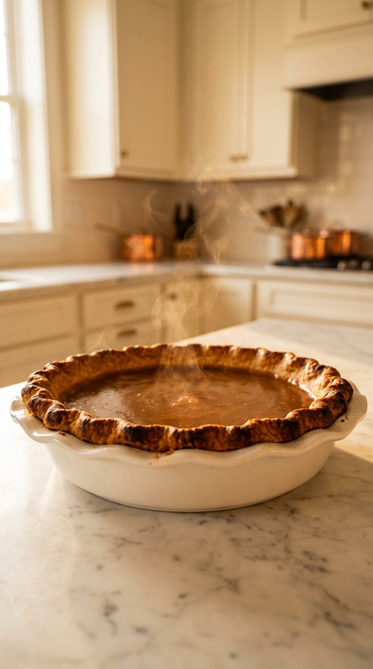 Pie dish ready