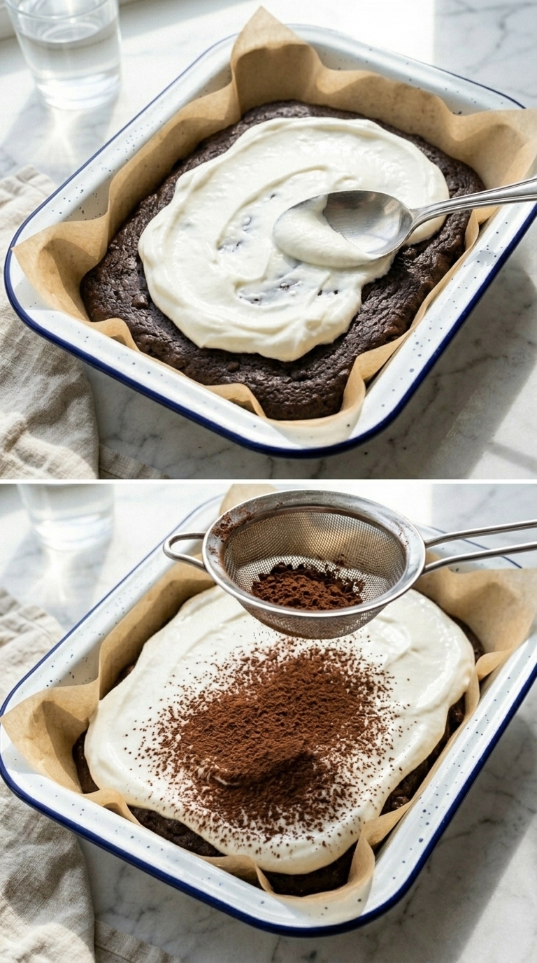 Spreading yogurt topping