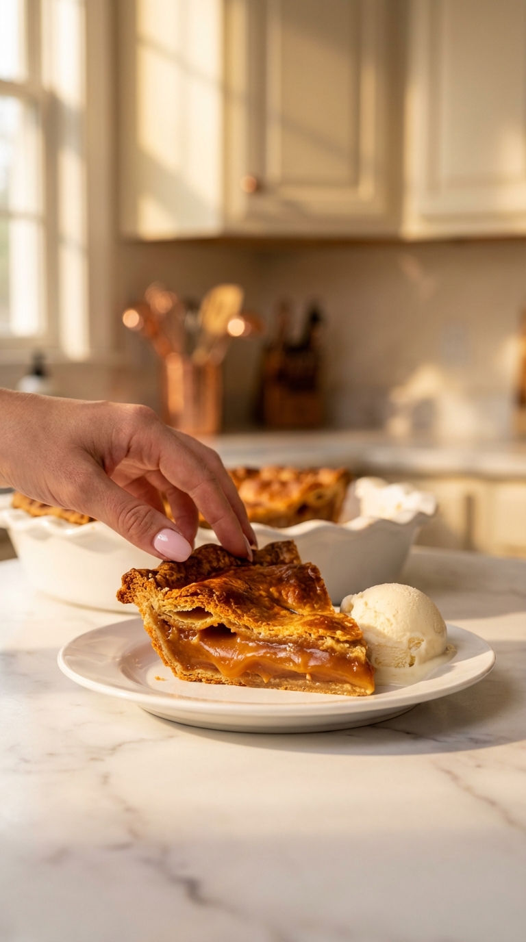 Lifting a slice of pie