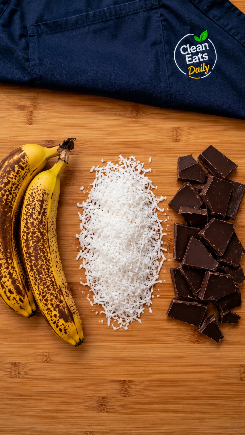 3-Ingredient Banana Coconut Cookies with dark chocolate drizzle