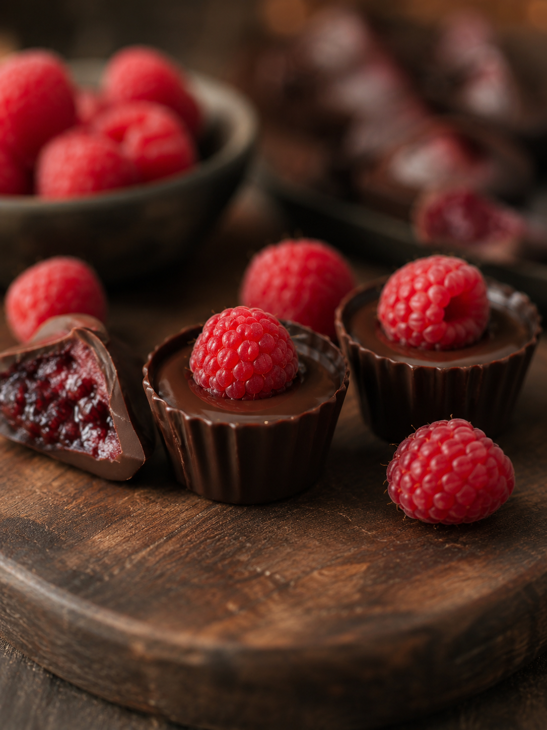 Dark Chocolate Raspberry Cups
