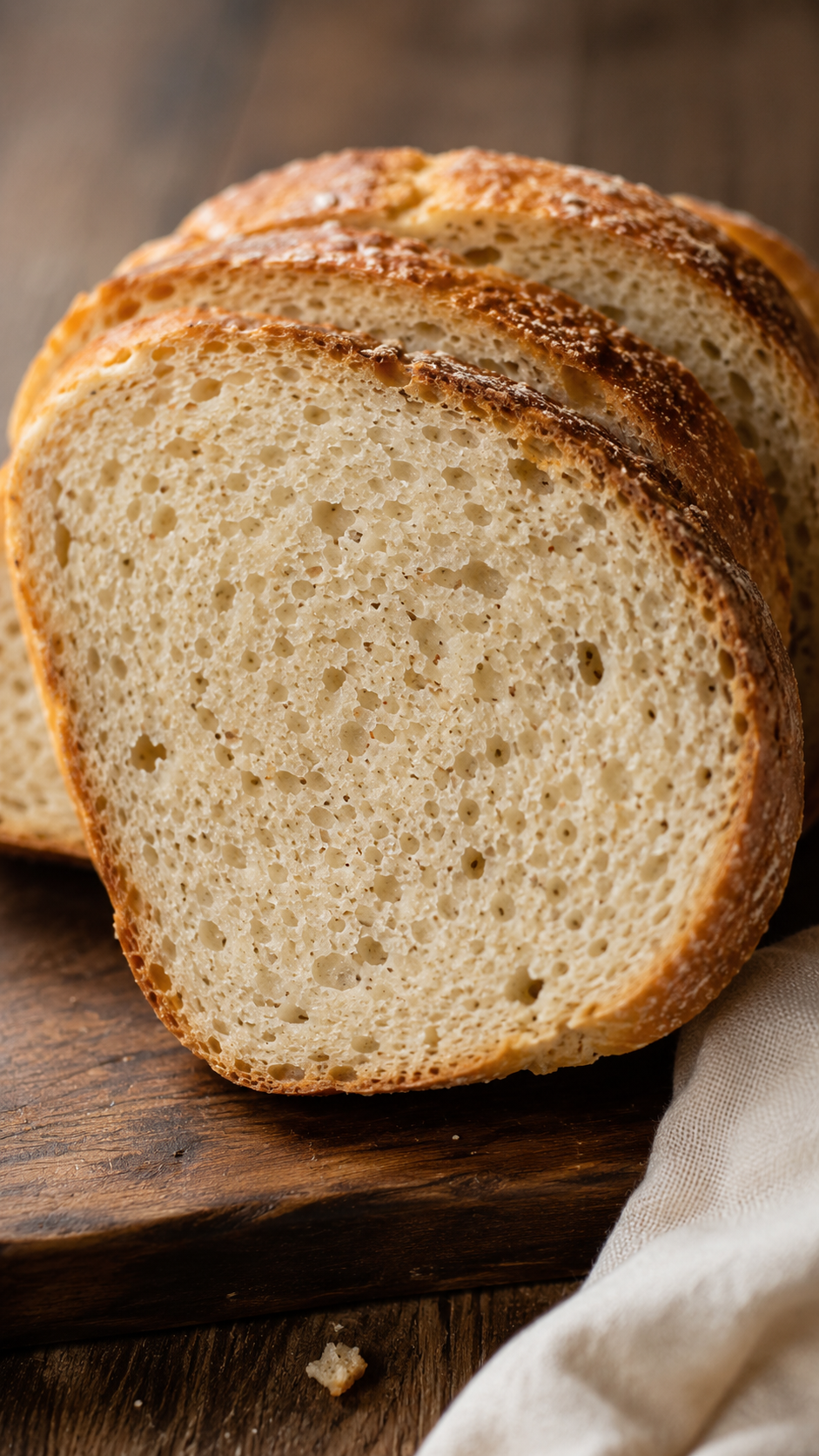Gluten-free bread interior crumb texture