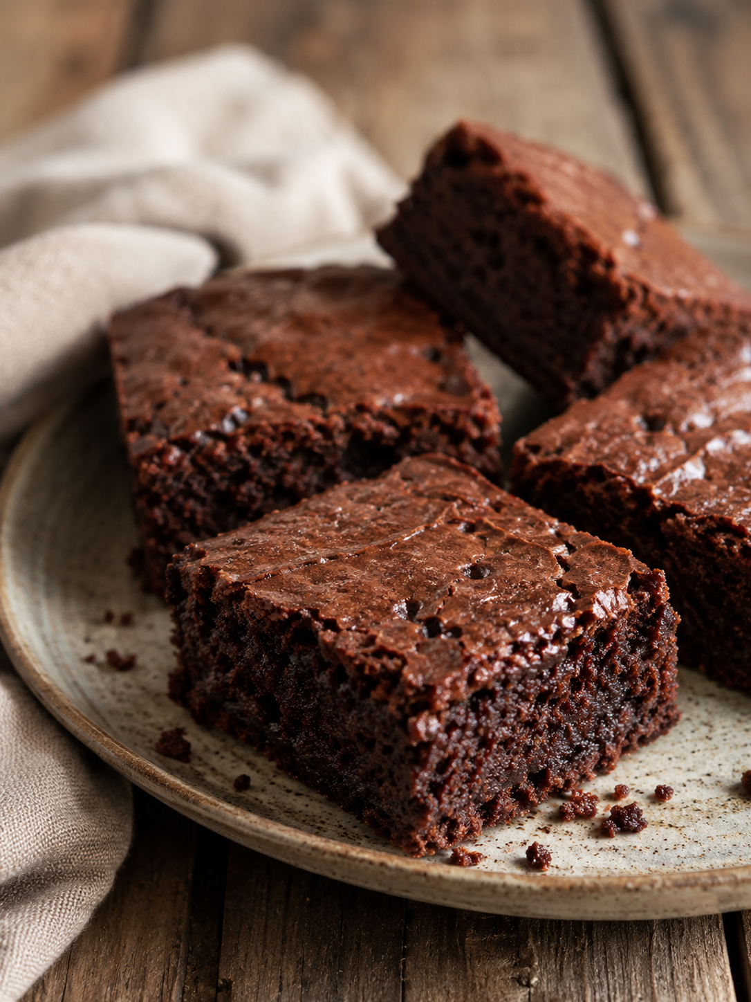 Fudgy Chocolate Greek Yogurt Brownies